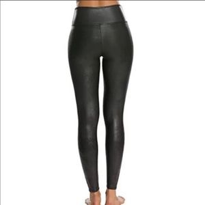 NWT Spanx Black Faux Leather Leggings